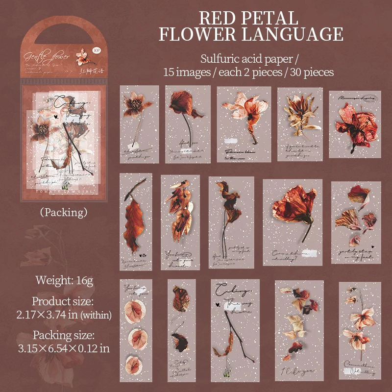 Flower Also Very Gentle Scrapbook Paper 30pcs - Image 14