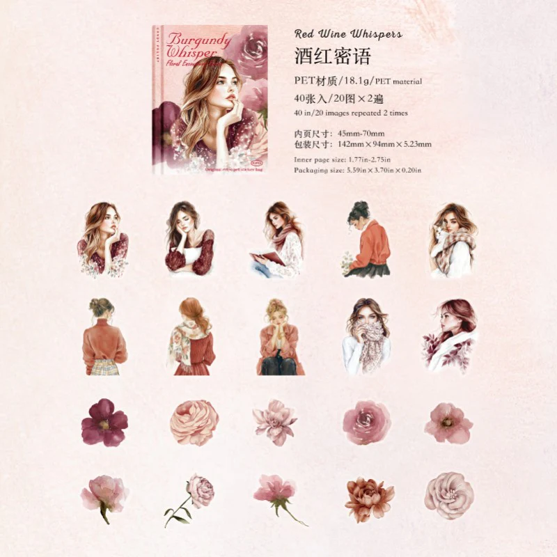 Flower Encounter Series Sticker Pack 40Pcs - Image 12