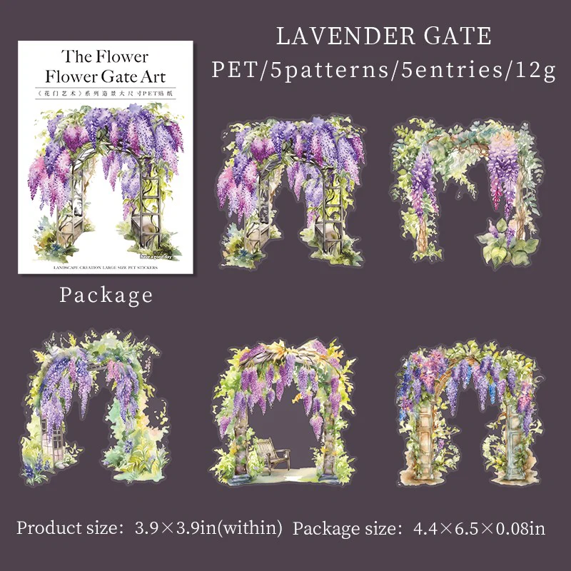 Flower Gate Art Series PET Window Stickers Pack - Image 7