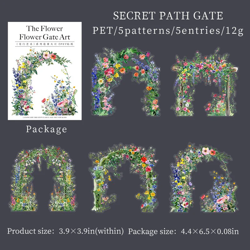 Flower Gate Art Series PET Window Stickers Pack - Image 8