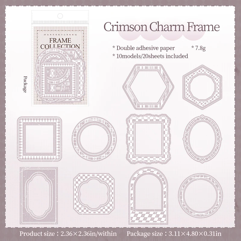 Frame Collection Sticker Pack 20PCS - Image 15