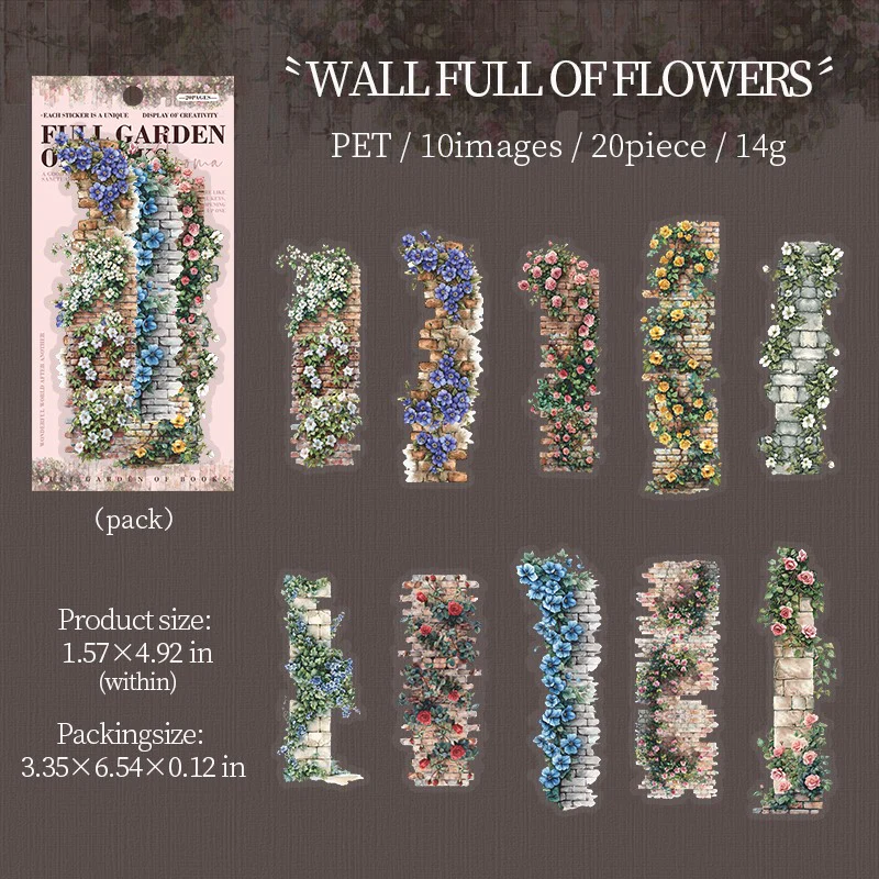 Full Garden of Books Scene Sticker Strip Pack - Image 9