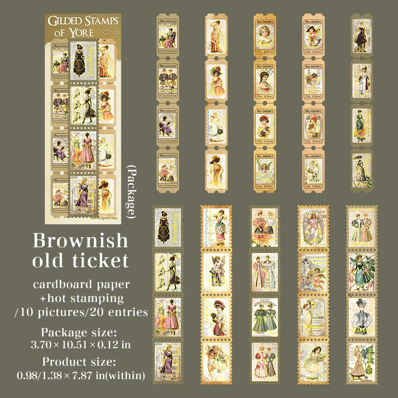 Gilded Old Tickets Series Stickers - Image 10