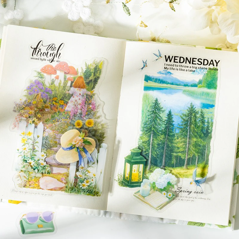 Graceful Countryside Moments Series Dual-Size Garden Sticker Pack - Image 5