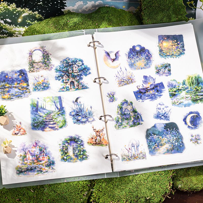 Green Garden Series Double White Ink PET Sticker Pack - Image 3