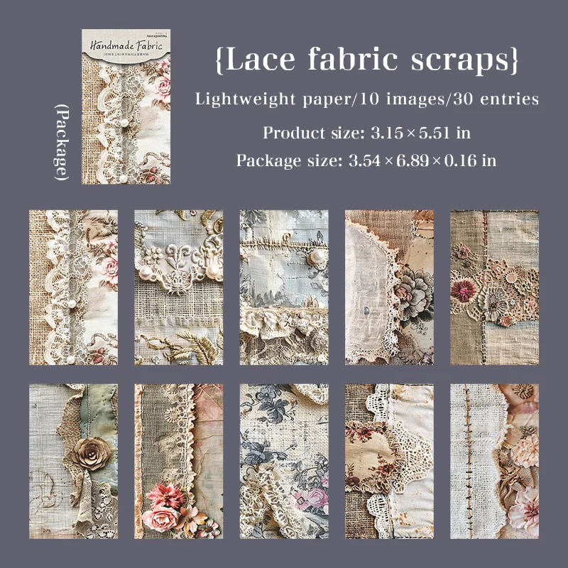Handmade Fabric Paper Pavk 30PCS - Image 11