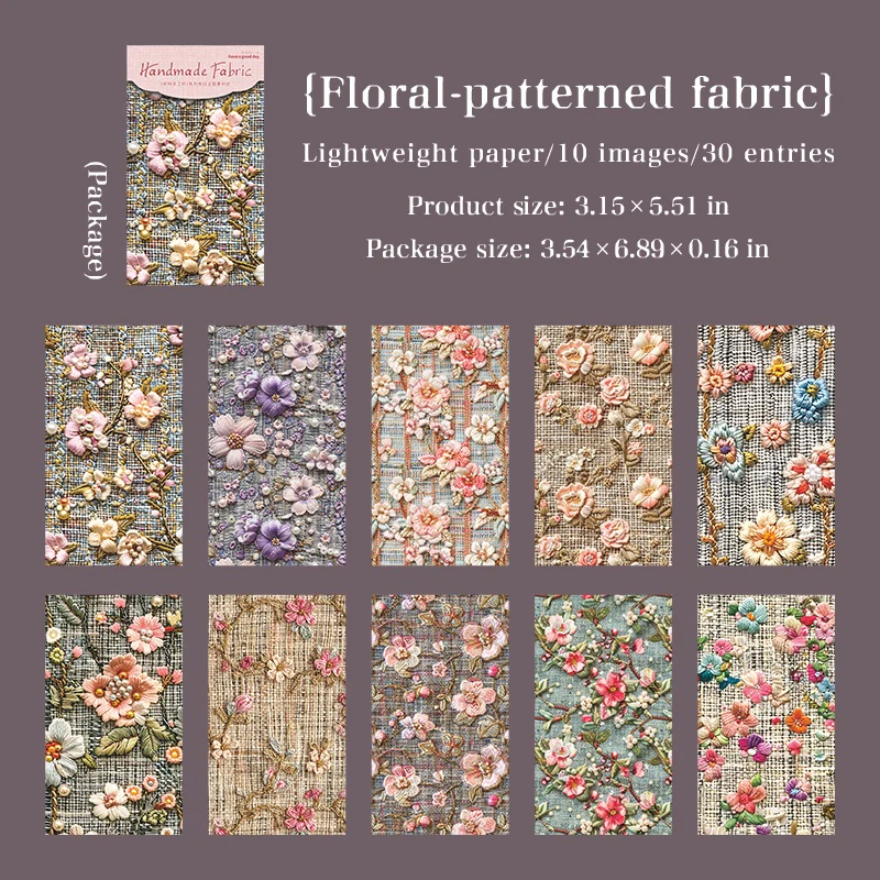 Handmade Fabric Paper Pavk 30PCS - Image 14