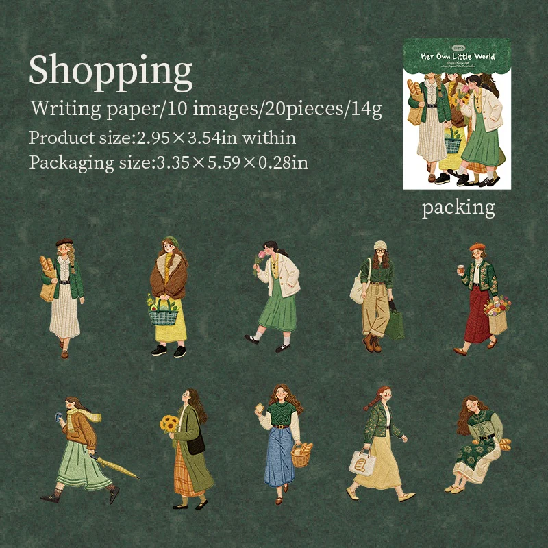 Her Little World Character Sticker Pack 20PCS - Image 13