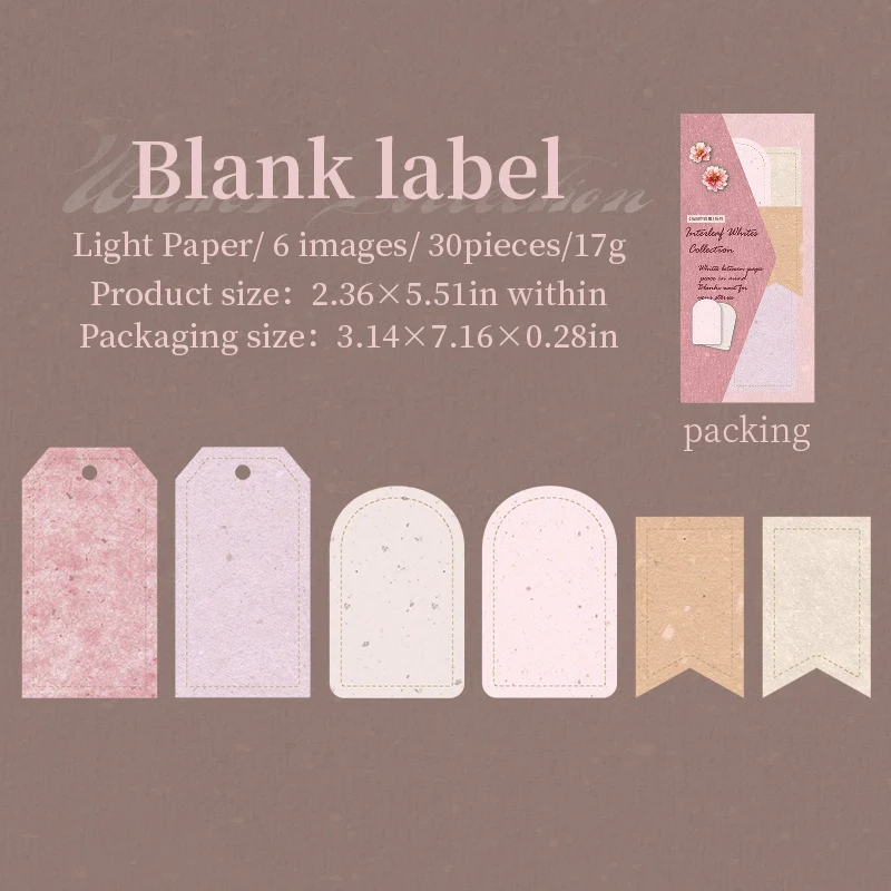 Interleaf Whites Collection Paper Pack 30PCS - Image 10