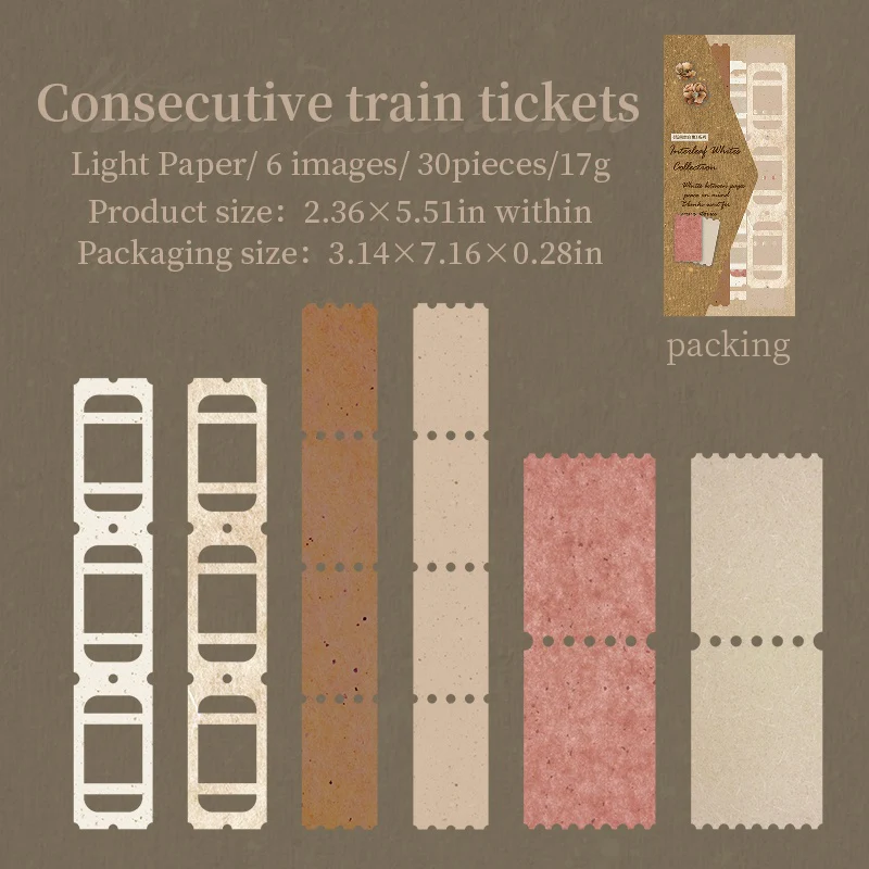 Interleaf Whites Collection Paper Pack 30PCS - Image 12