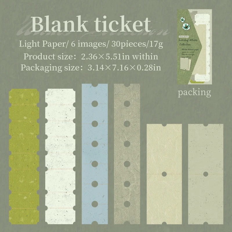 Interleaf Whites Collection Paper Pack 30PCS - Image 13