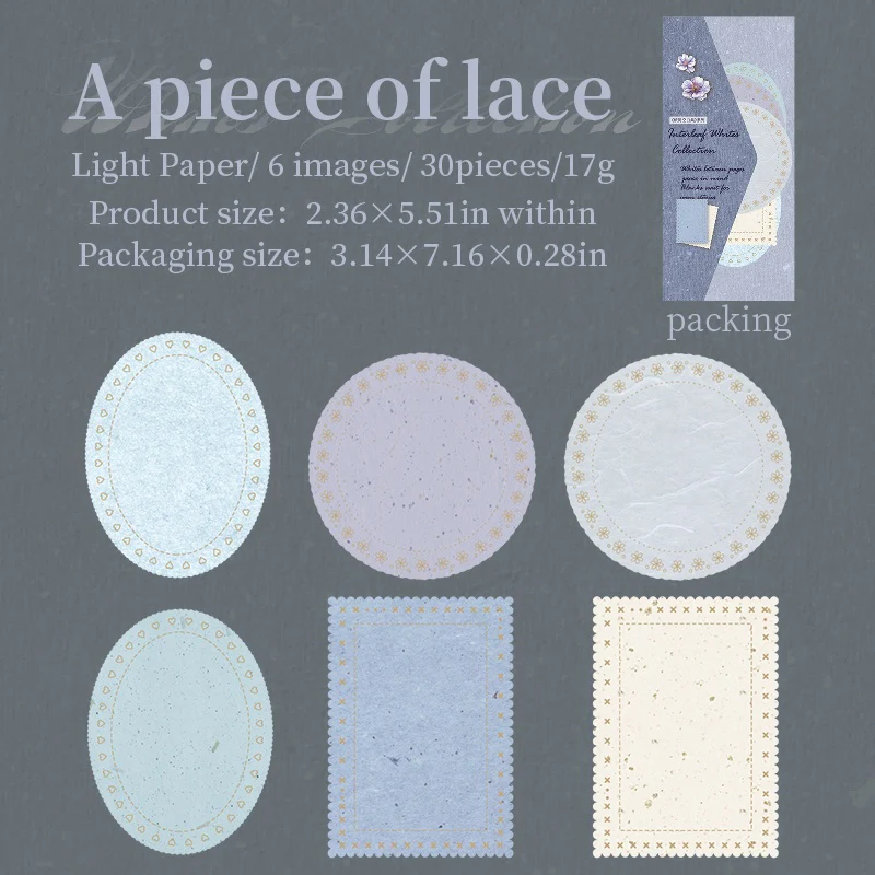 Interleaf Whites Collection Paper Pack 30PCS - Image 9