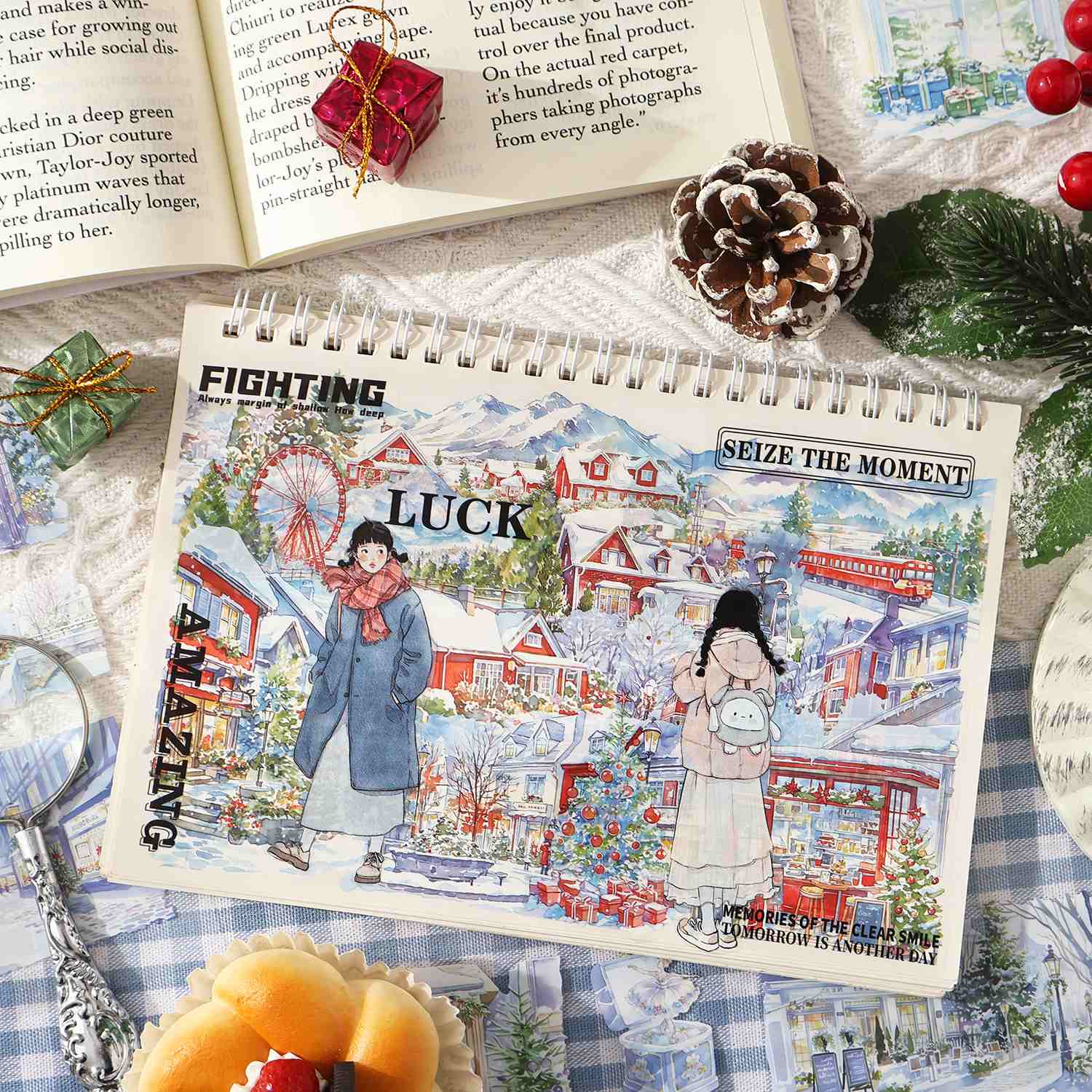 Four Times Scenery Sticker Book 20pcs - Image 7