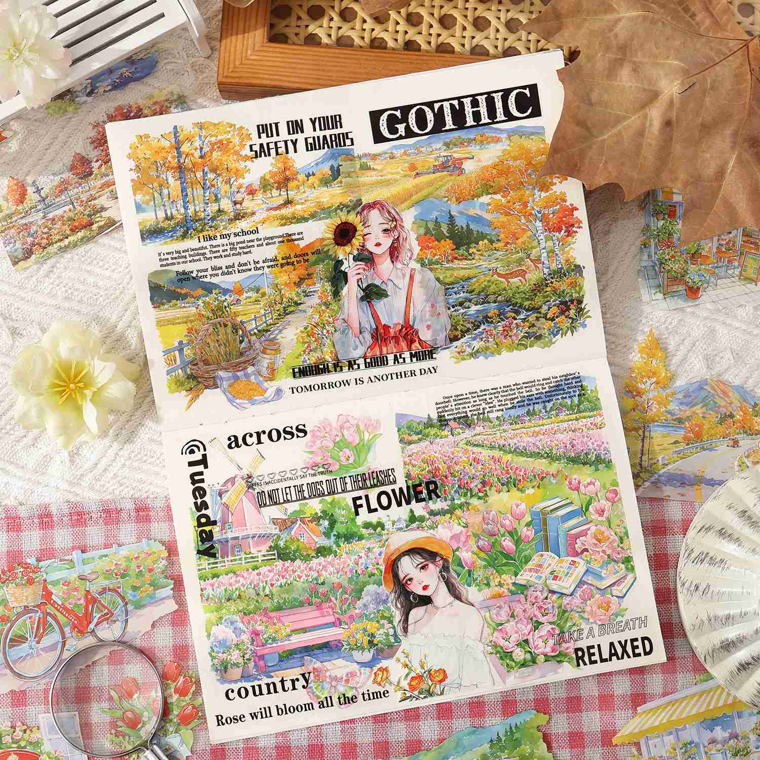 Four Times Scenery Sticker Book 20pcs - Image 8