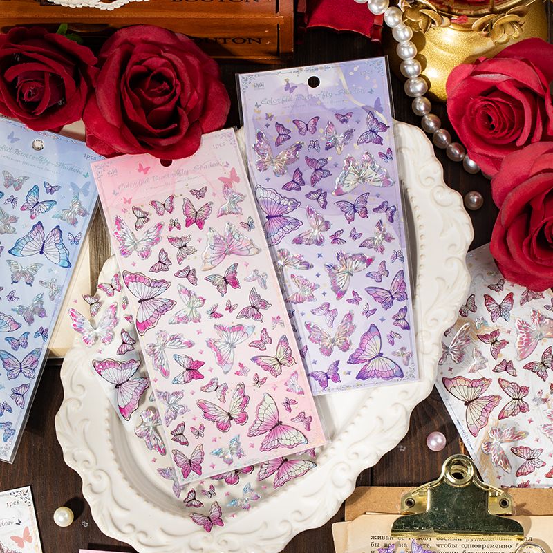 Iridescent Butterfly Glow Series – Epoxy Stickers - Image 16