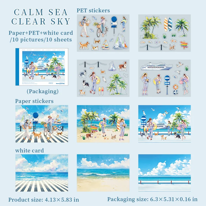 Leisurely Holiday Sticker Book 10pcs - Image 11