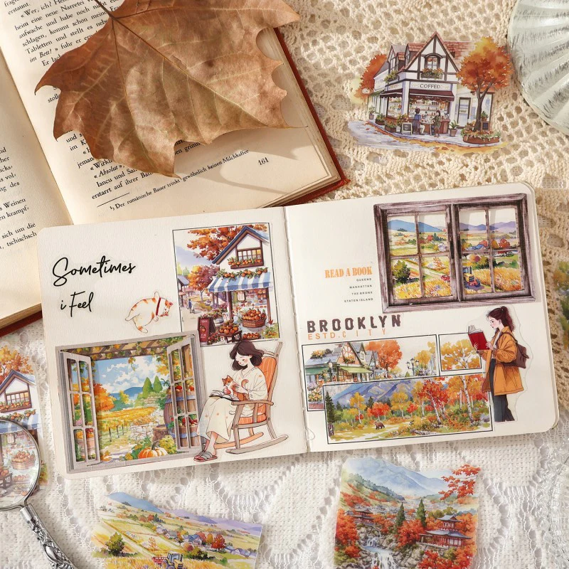 Light Sketch of Seasons Sticker Book 10Pcs - Image 6
