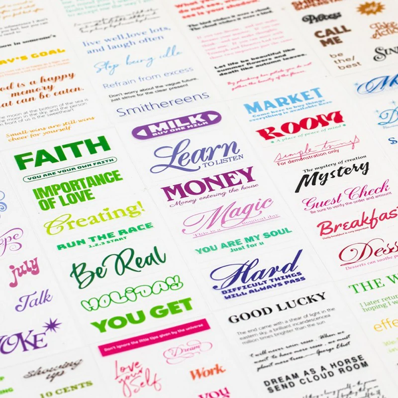 Literary Astrological Text Sticker Book 50Pcs - Image 8