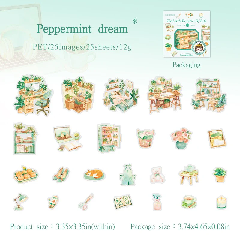 Little Joys of Life Series Home Decor-Themed Sticker Pack - Image 11