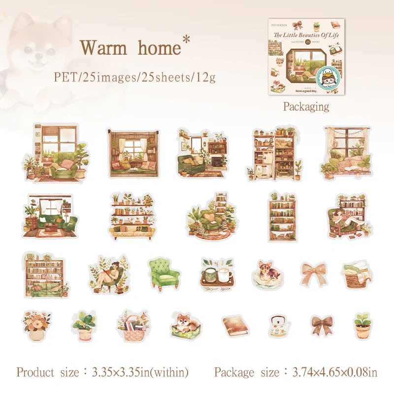 Little Joys of Life Series Home Decor-Themed Sticker Pack - Image 15