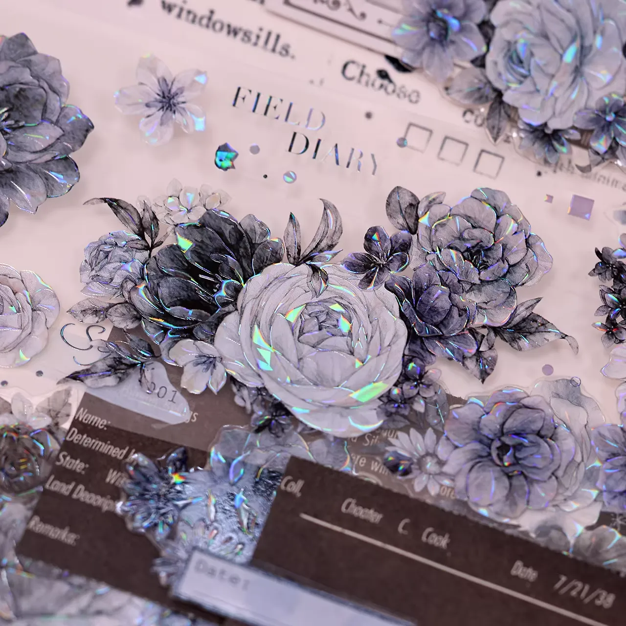 Retro Floral Washi PET Tape with Shell Light - Image 5