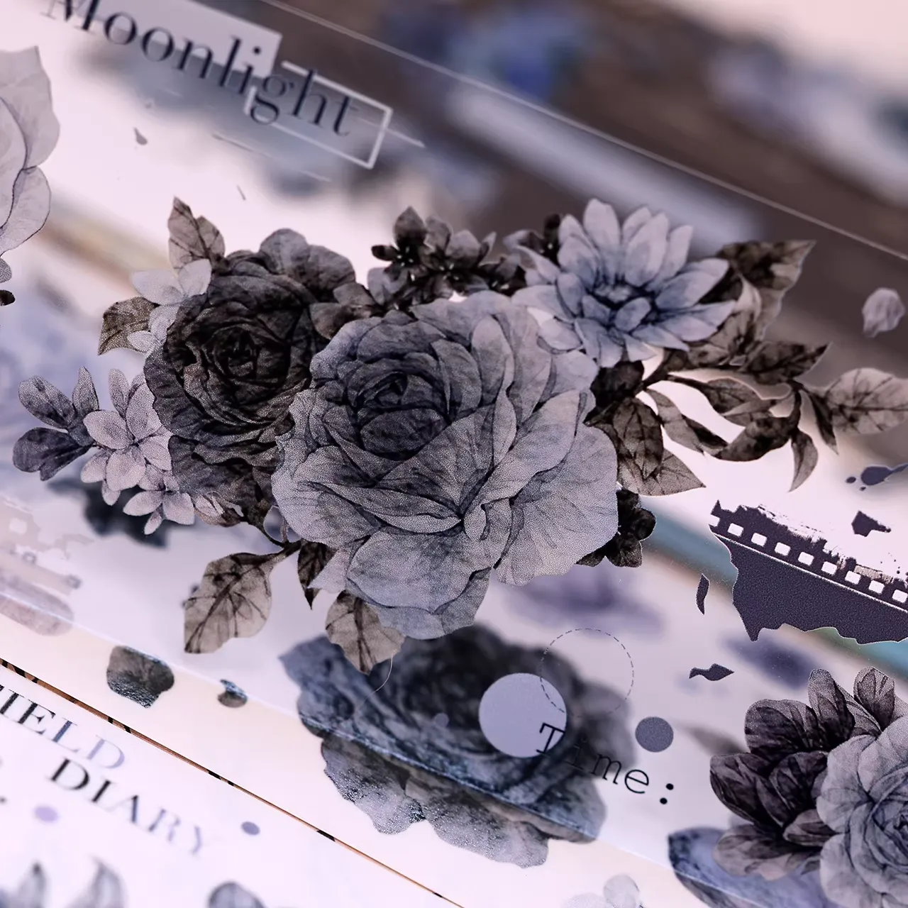 Retro Floral Washi PET Tape with Shell Light - Image 7