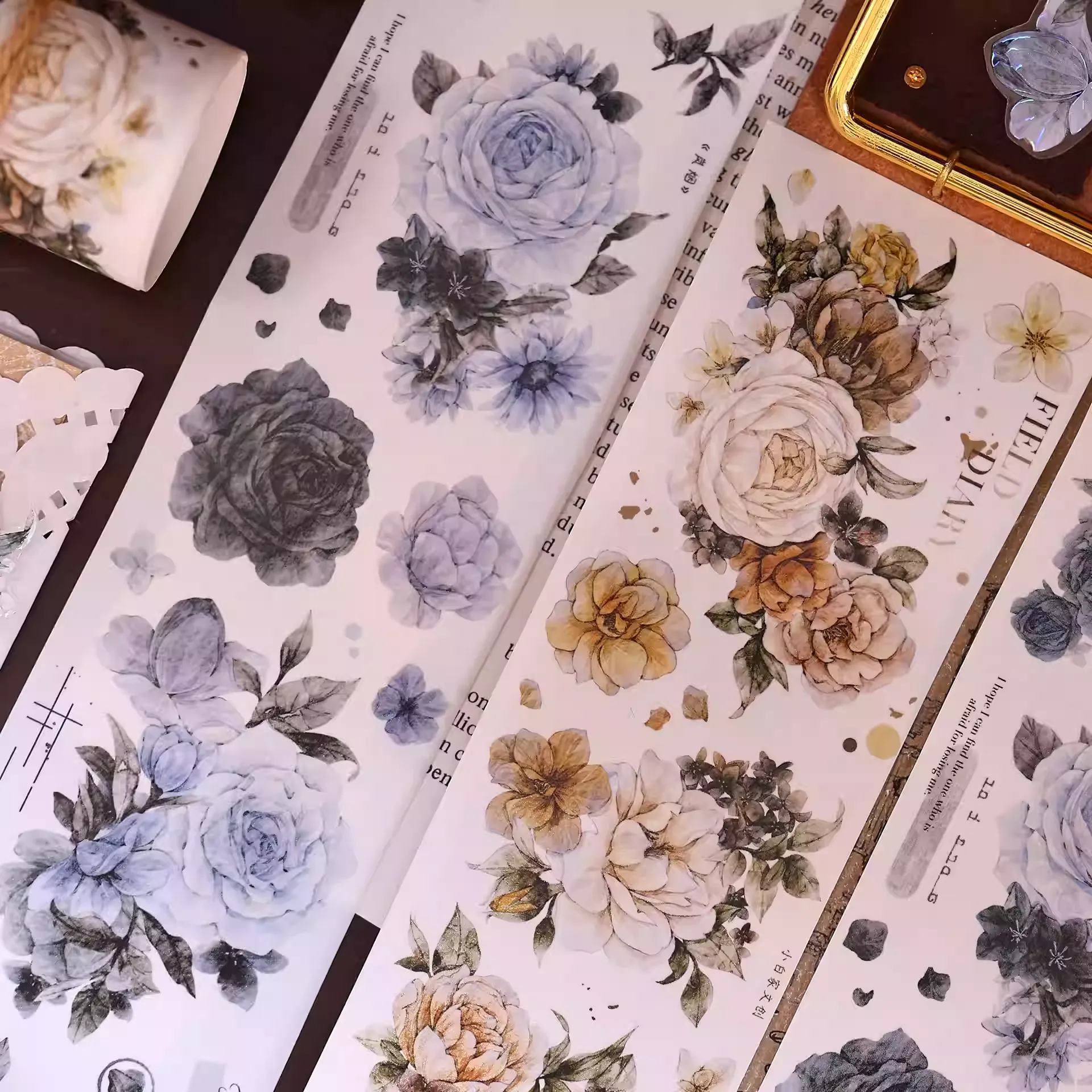 Retro Floral Washi PET Tape with Shell Light - Image 9