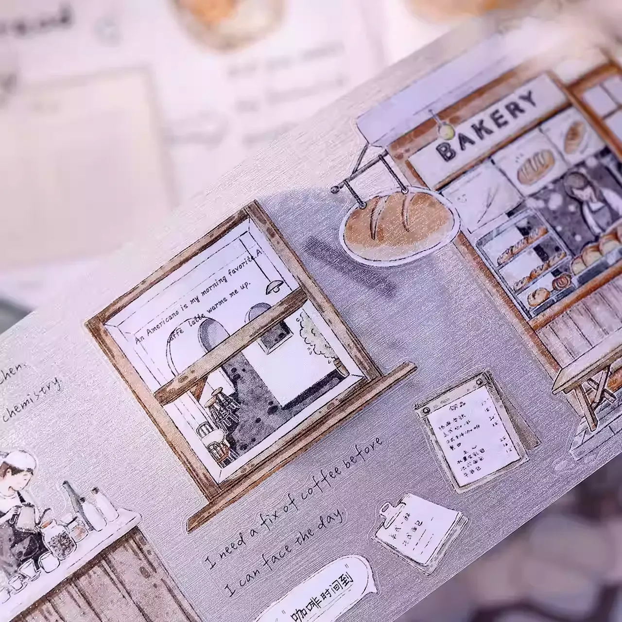 Little Street Light Vintage Salt Style Washi PET Tape - Image 3