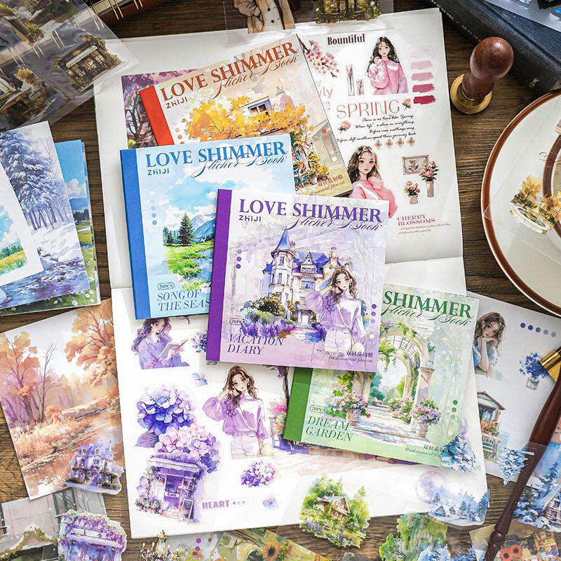 Luminous Moments Double-Material Decorative Sticker Book - Image 3