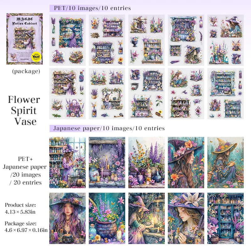 Magic Apothecary Series – Dual Material Die-Cut Sticker Book - Image 12