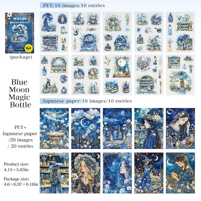 Magic Apothecary Series – Dual Material Die-Cut Sticker Book - Image 13