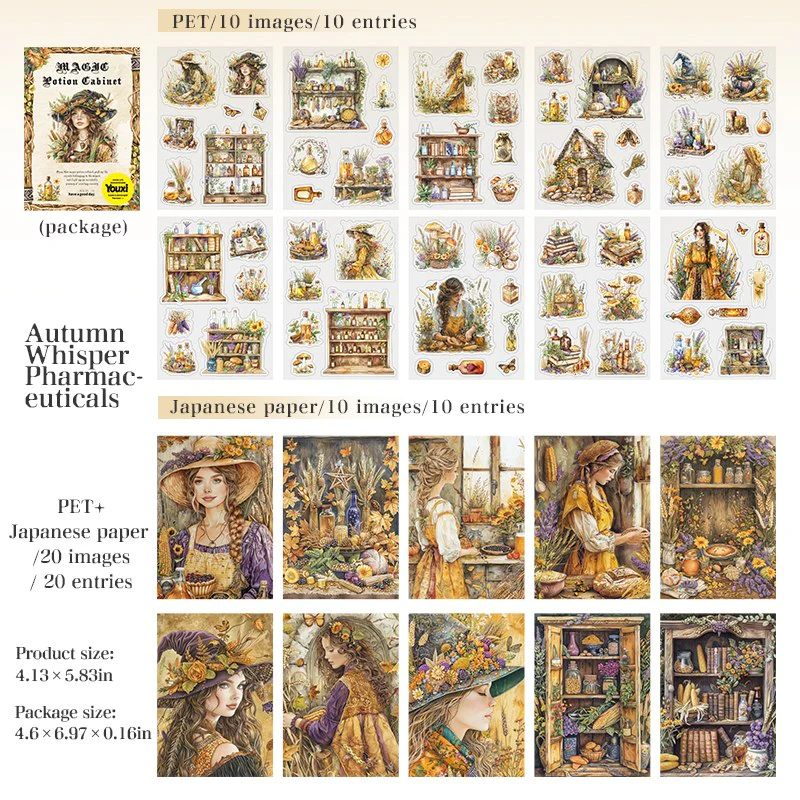 Magic Apothecary Series – Dual Material Die-Cut Sticker Book - Image 9