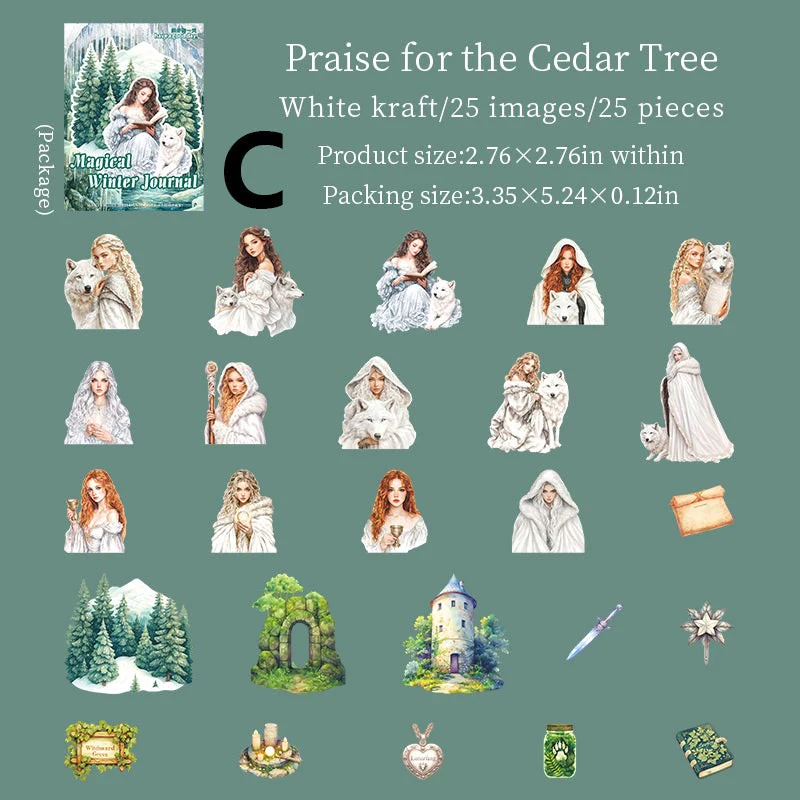 Magical Winter Journal Sticker 25pcs - Image 11