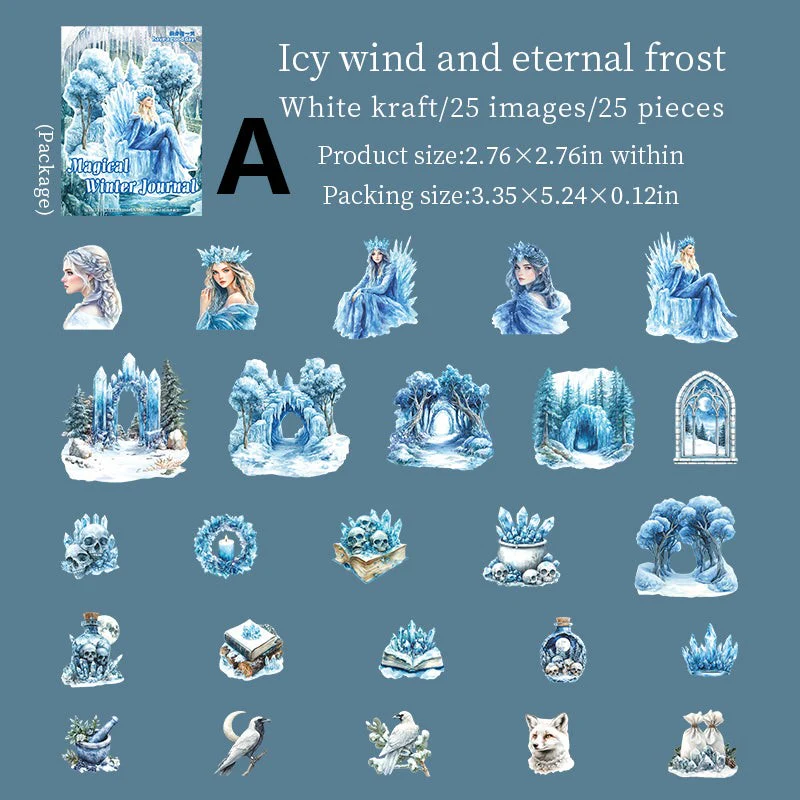 Magical Winter Journal Sticker 25pcs - Image 9