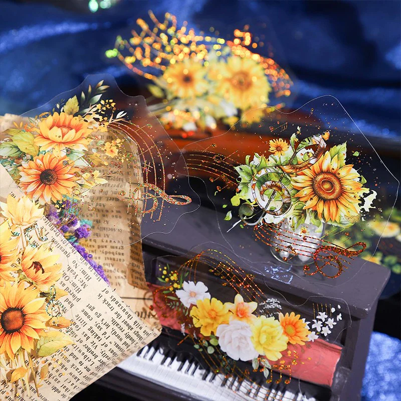 Melodies of the Flower Sea Series Floral Music Sticker Pack - Image 4
