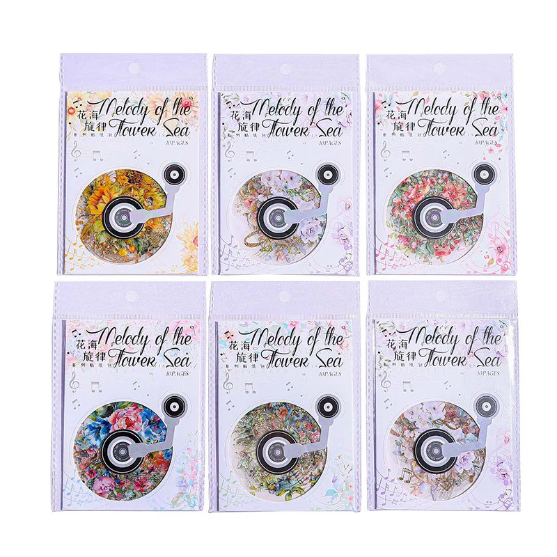 Melodies of the Flower Sea Series Floral Music Sticker Pack - Image 8