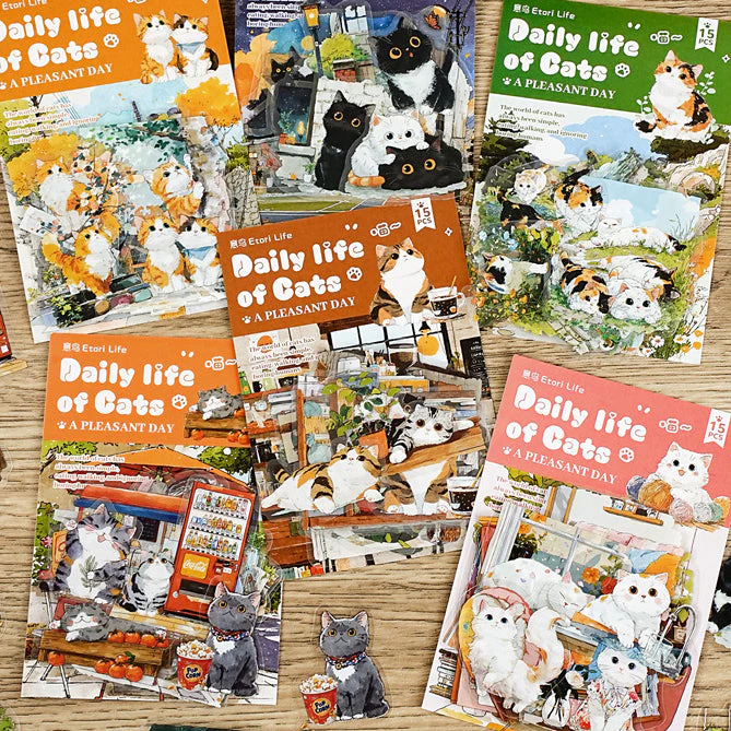 Meow Meow's Daily Life Sticker 15pcs - Image 6