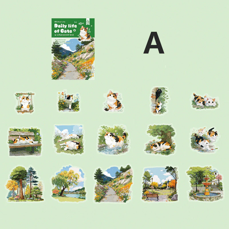 Meow Meow's Daily Life Sticker 15pcs - Image 7