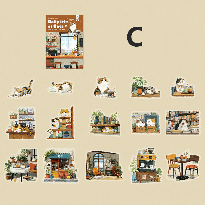 Meow Meow's Daily Life Sticker 15pcs - Image 9