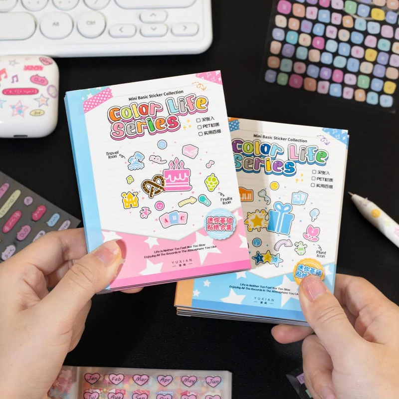 Mini Deco Cutting Film Sticker Book 32Pcs - Image 10