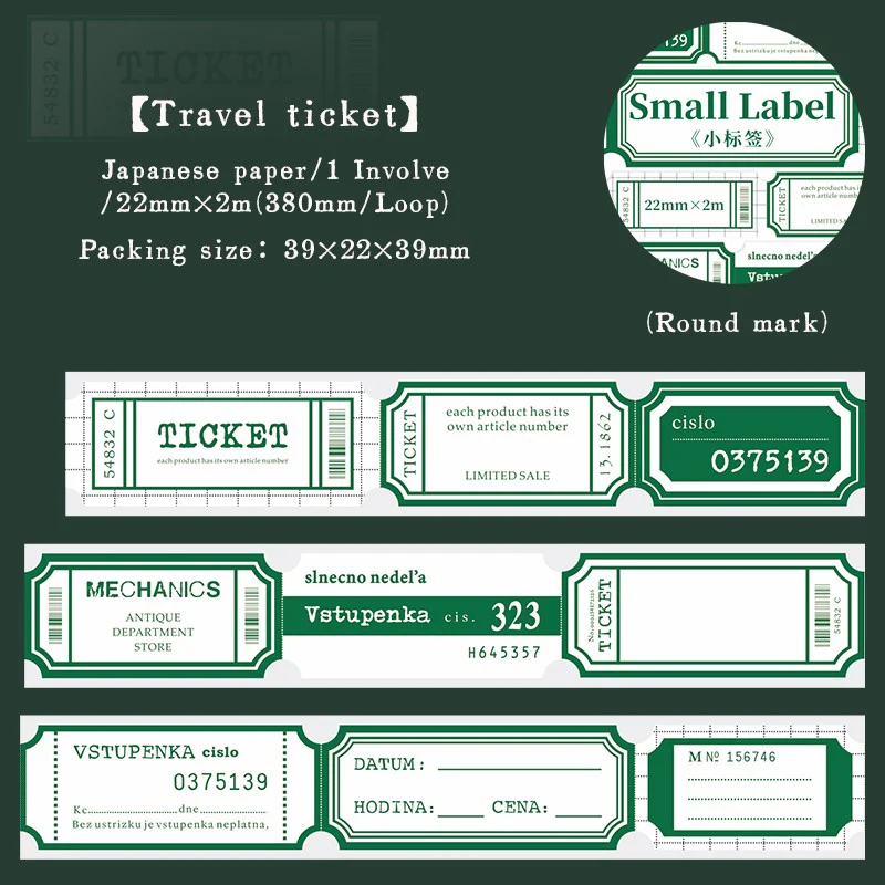 Mini Label Series Die-Cut Number Washi Tape - Image 11
