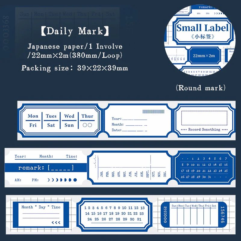 Mini Label Series Die-Cut Number Washi Tape - Image 12