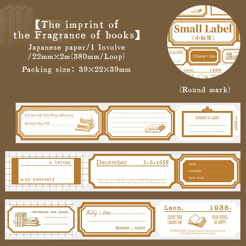 Mini Label Series Die-Cut Number Washi Tape - Image 9