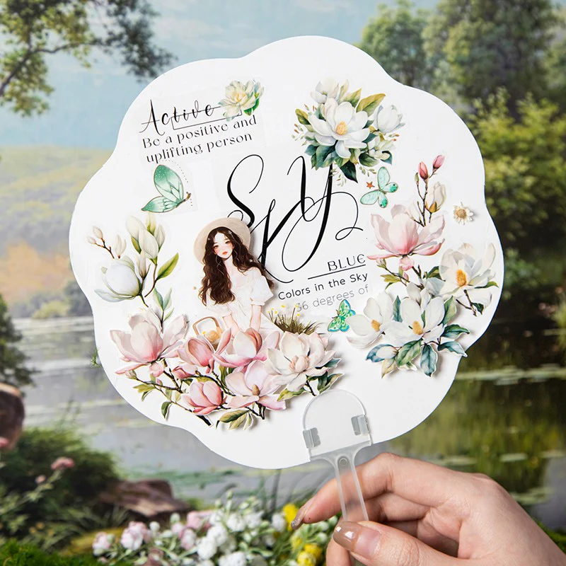 Moonlit Bloom Series Floral PET Sticker Pack - Image 4