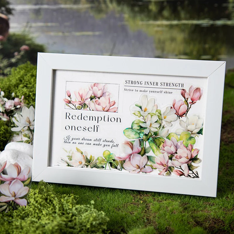 Moonlit Bloom Series Floral PET Sticker Pack - Image 7