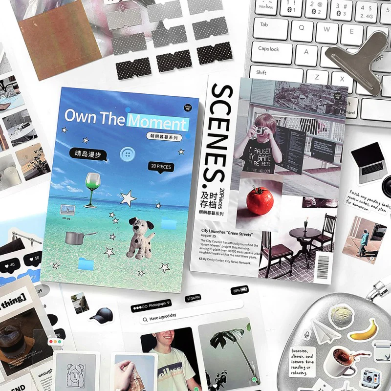 Morning and Night Series Sticker Book 20Pcs