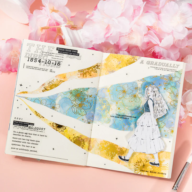 Morning Bloom Series Watercolor Foil Sticker Book - Image 5