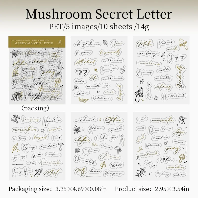 Mountain &amp; Wilderness Letter Series Text Stickers Book - Image 13