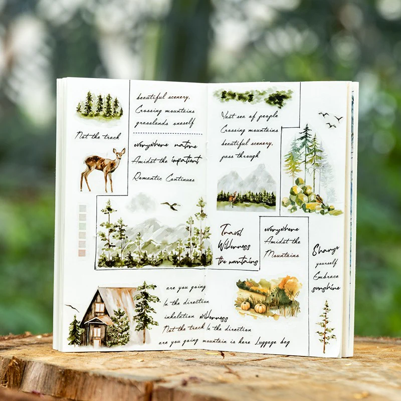 Mountain &amp; Wilderness Letter Series Text Stickers Book - Image 5