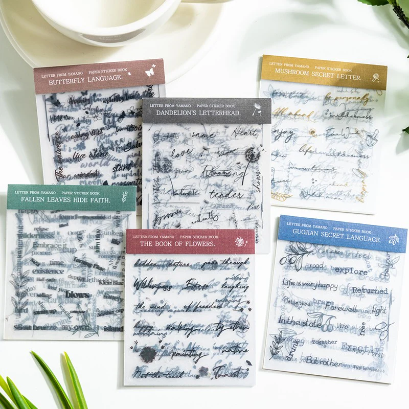 Mountain &amp; Wilderness Letter Series Text Stickers Book - Image 8